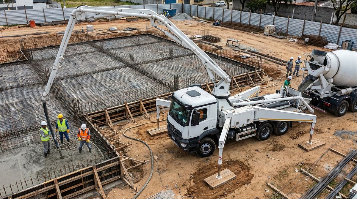 bomba lança de concreto